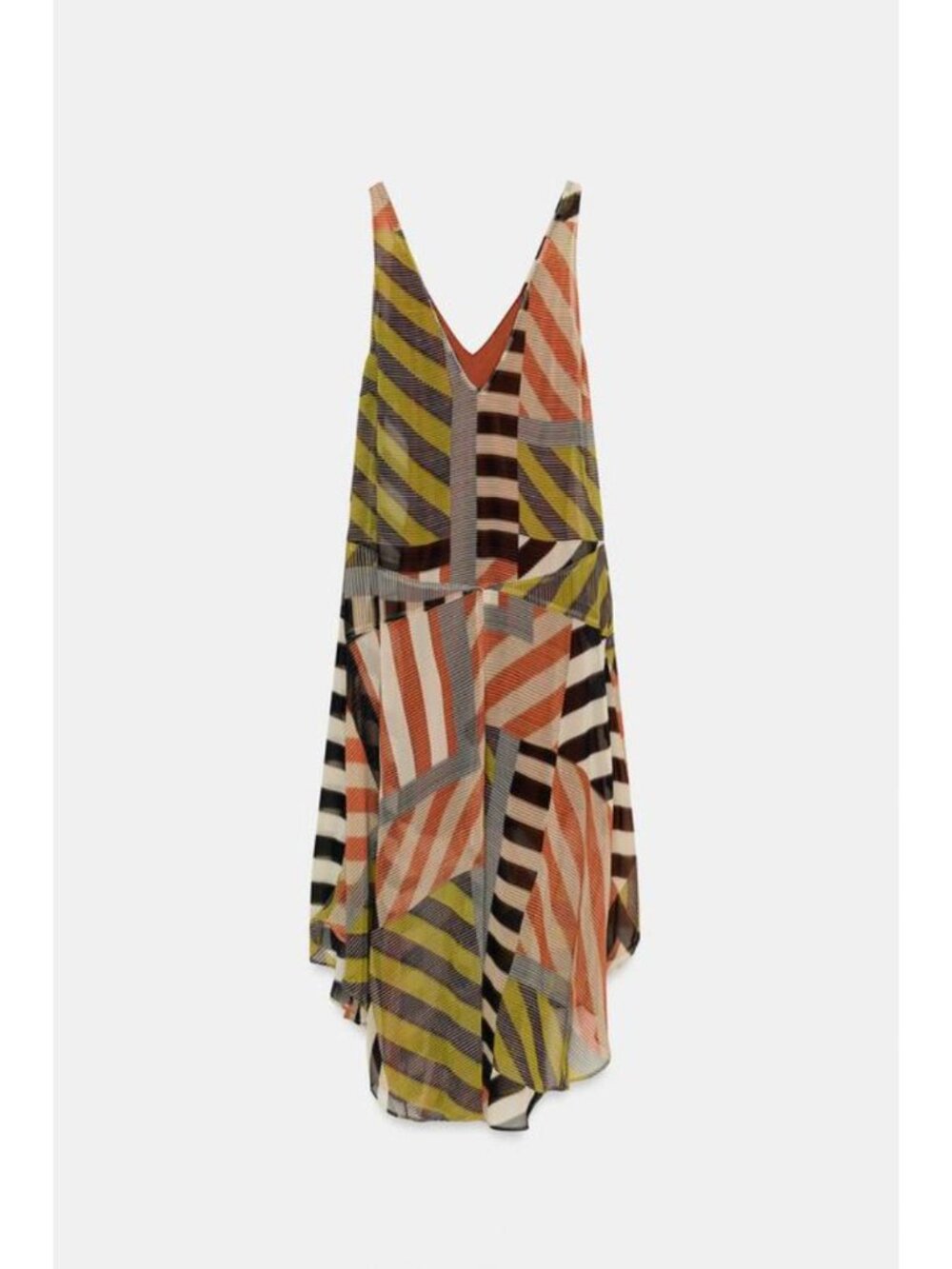ZARA PATCHWORK PRINT DRESS - Picture 7 of 9